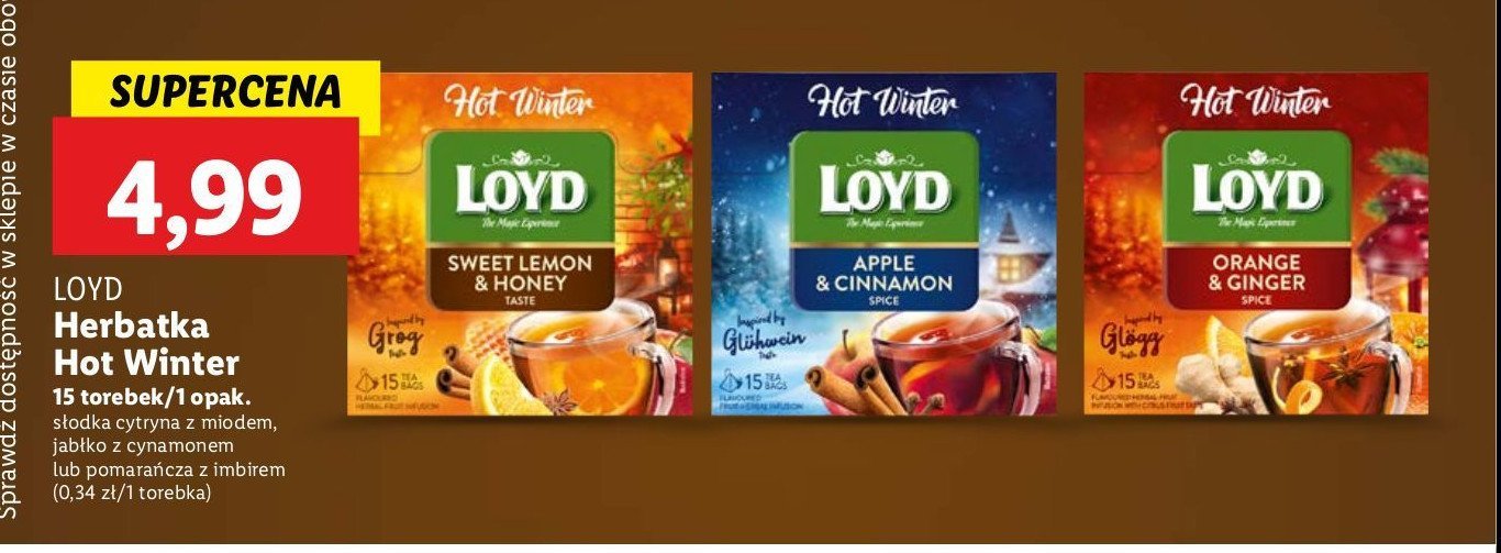 Herbata hot winter orange & ginger Loyd tea the magic experience promocja