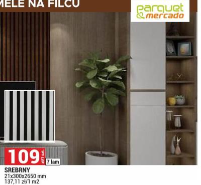 Lamele akustyczne na filcu Srebrny promocja w Merkury Market