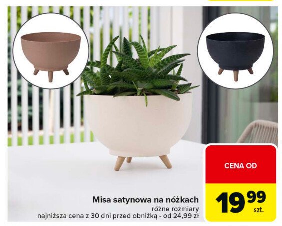 Misa satynowa na nóżkach promocja w Carrefour