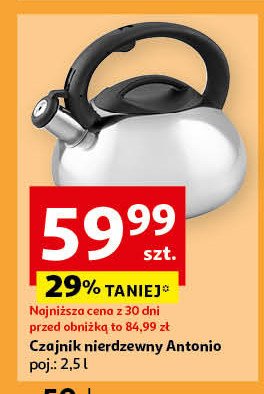 Czajnik antonio 2.5 l promocja w Auchan