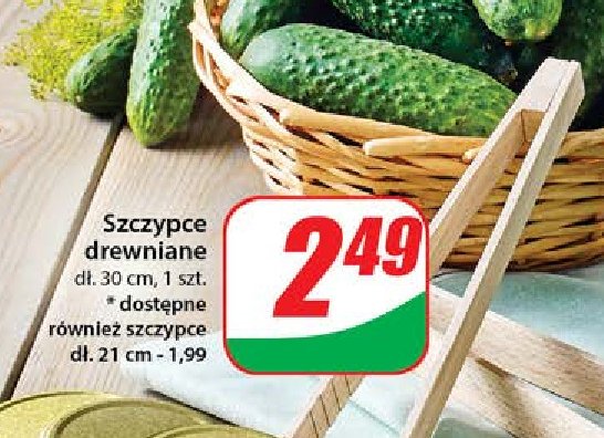 Szczypce drewniane 30 cm promocja w Dino
