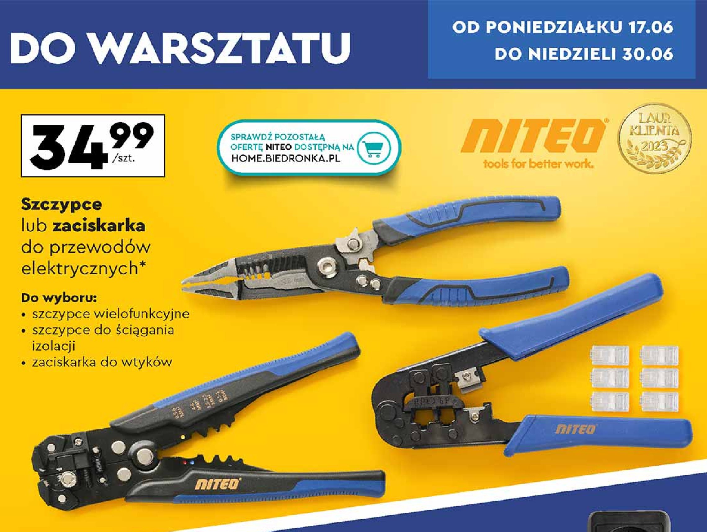 Szczypce wielofunkcyjne Niteo tools promocja