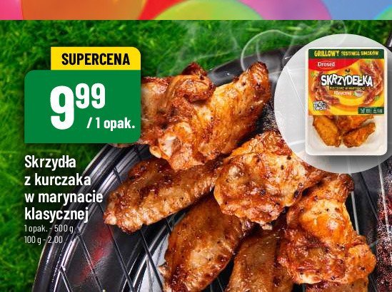 Skrzydełka z kurczaka w marynacie klasycznej Drosed grill promocja