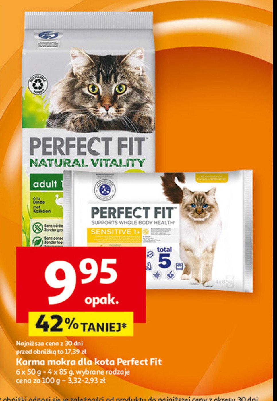 Karma dla kota ryba dalekomorska i łosoś PERFECT FIT NATURAL VITALITY promocja