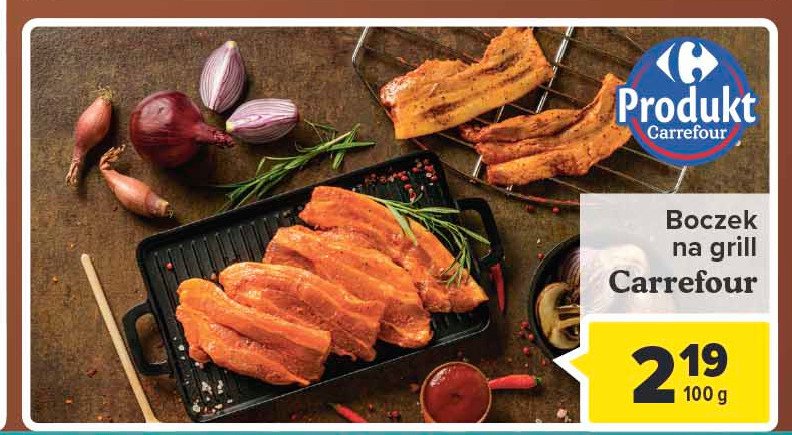 Boczek wieprzowy na grill Carrefour promocje