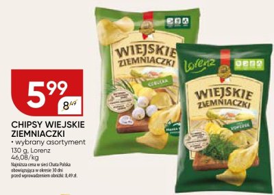 Chipsy wiejskie ziemniaczki Lorenz promocja w Chata Polska