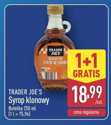 Syrop klonowy TRADER JOE'S promocja w Aldi