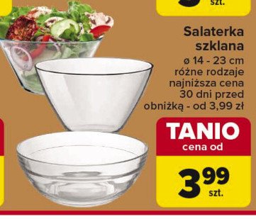 Salaterka szklana 23 cm promocja w Carrefour Market