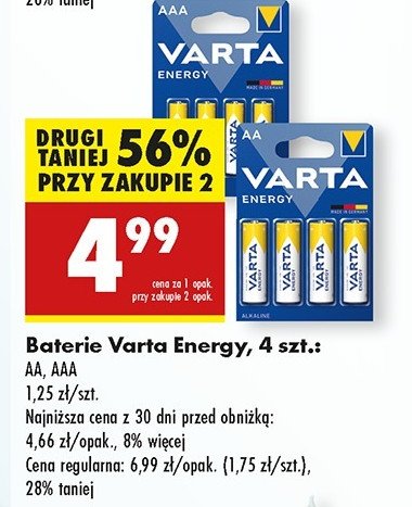 Bateria aaa Varta high energy promocja w Biedronka