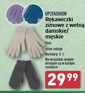 Rękawiczki zimowe męskie s-xl Up2fashion promocja w Aldi