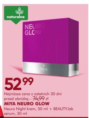 Krem MIYA NEURO GLOW Neuro Night krem 50 ml + BEAUTYlab serum 30 ml promocja w Super-Pharm