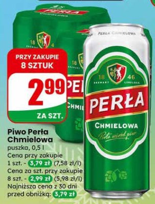 Piwo Perła Chmielowa puszka 0,5 l promocja w Dino