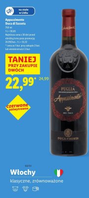 Wino czerwone Appassimento Duca di Sasseta 750 ml promocja