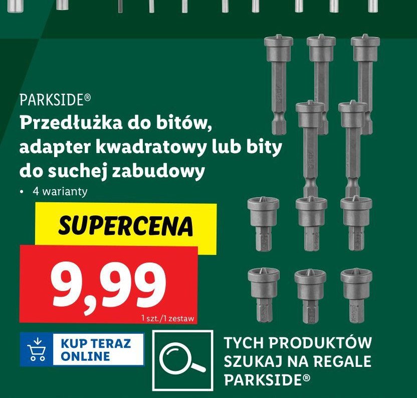 Przedłużenie bitu Parkside promocja w Lidl