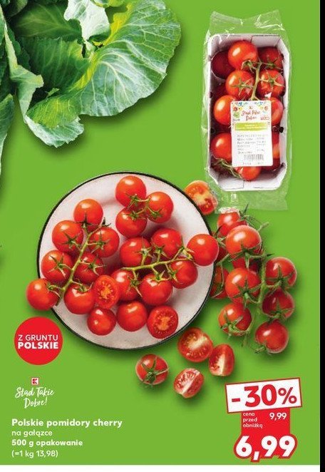 Pomidory cherry na gałązce polska K-classic stąd takie dobre! promocja w Kaufland