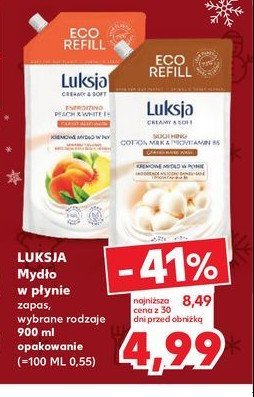 Mydło w płynie cotton milk & provitamin b5 Luksja creamy & soft promocja