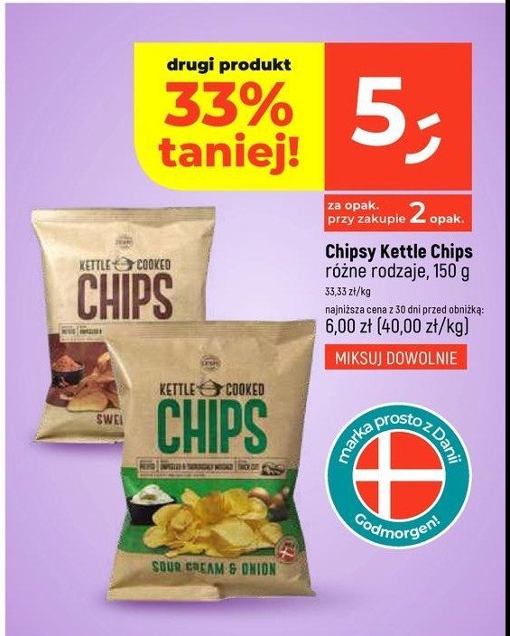 Chipsy sour cream & onion KETTLE promocja w Dealz