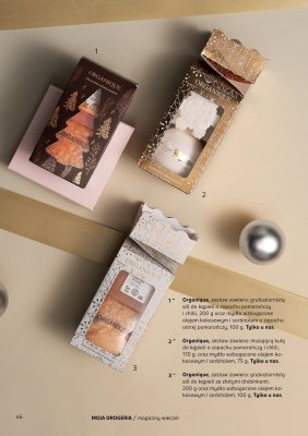 Zestaw Organique musująca kula do kąpieli o zapachu pomarańczy i chilli oraz mydło wzbogacone olejem kokosowym i sorbitolem promocja w Rossmann