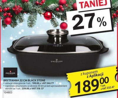 Brytfanna Zwilling 32 cm Black Stone promocja w Selgros