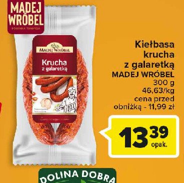 Kiełbasa krucha z galaretką Madej & wróbel promocja