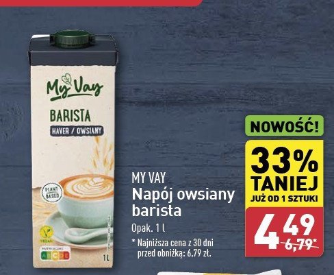 Napój owsiany barista My vay promocja