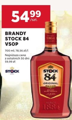 Brandy Stock 84 VSOP promocja w Stokrotka