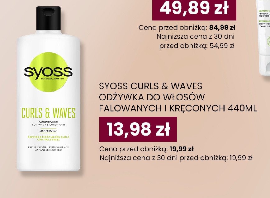 Odźywka do włosów SYOSS CURLS & WAVES promocja