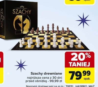 Szachy drewniane promocja w Carrefour Market