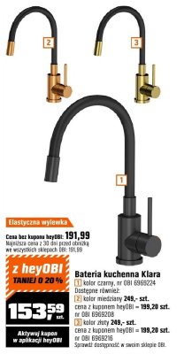 Bateria kuchenna Klara kolor czarny promocja w OBI