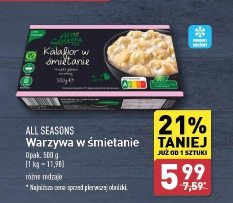 Kalafior w śmietanie All seasons promocja