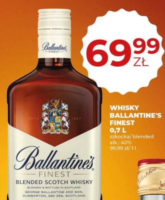 Whisky Ballantine's Finest 0,7L promocja w Duży Ben