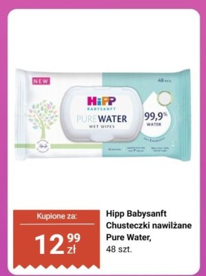 Chusteczki nawilżane Babysanft Pure Water promocja w Biedronka