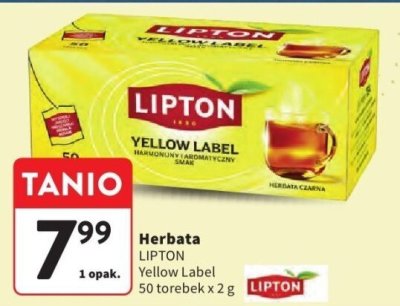Herbata LIPTON Yellow Label promocja w Intermarche