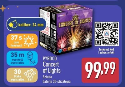 Fajerwerki PYROCO Concert of Lights bateria 30-strzałowa promocja w Aldi