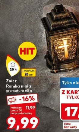 Znicz ramka mała 20 h promocja