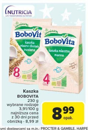 Kaszka mleczna manna Bobovita promocja w Carrefour