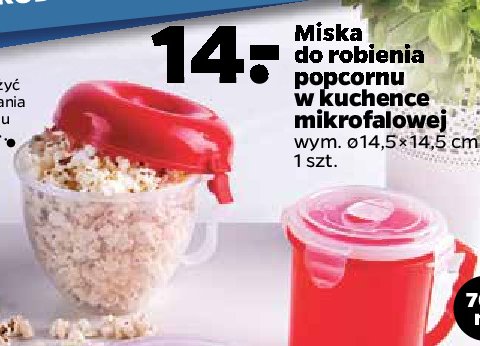 Miska do robienia popcorny 14.5 x 14.5 cm promocja