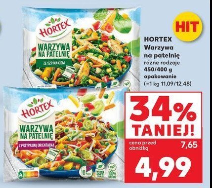 Warzywa na patelnię ze szpinakiem Hortex promocja