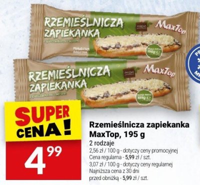 Rzemieślnicza zapiekanka MaxTop, 195 g 2 rodzaje promocja w Twój Market