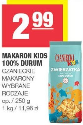 Makaron kids 100% durum CZANIECKIE MAKARONY wybrane rodzaje promocja w SPAR
