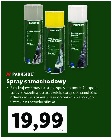 Spray do pask贸w klinowych Parkside promocja