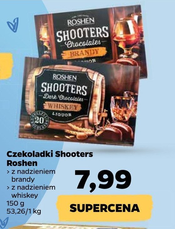 Bombonierka shooters whisky Roshen promocje