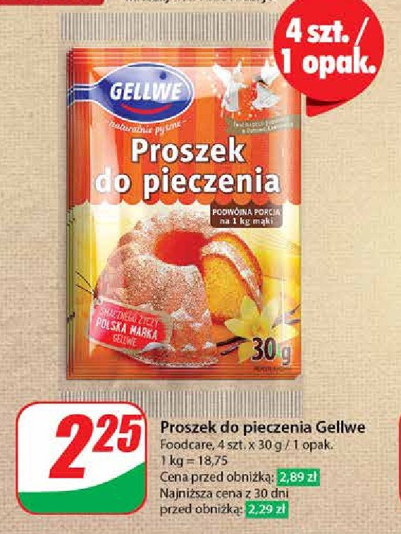 Proszek do pieczenia Gellwe promocja w Dino