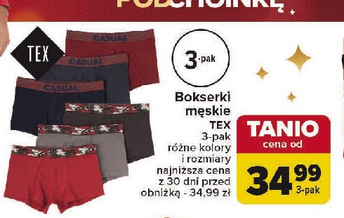 Bokserki męskie Tex promocja w Carrefour