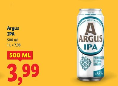Piwo Argus IPA promocja w Lidl