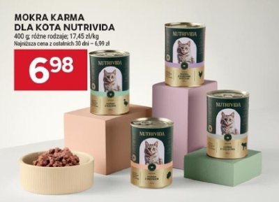 Karma mokra dla kota Nutrivida z kaczką promocja w Stokrotka