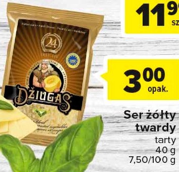 Ser twardy dojrzewaj膮cy 24 miesi膮ce Dziugas promocja