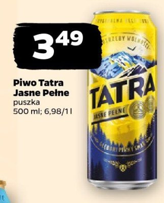 Piwo Tatra Jasne Pełne promocja w Netto