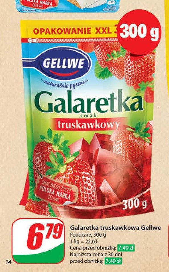 Galaretka truskawkowa Gellwe promocja