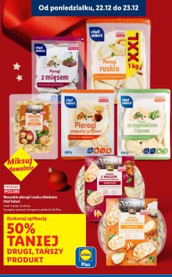 Uszka z kapustą i grzybami Chef Select promocja w Lidl